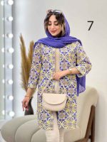 مانتو طرح دار سلنا کد 5177 - تصویر 2