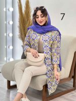 مانتو طرح دار سلنا کد 5177 - تصویر 13