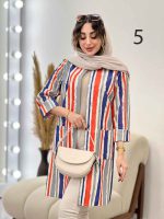 مانتو طرح دار سلنا کد 5177 - تصویر 3