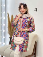 مانتو طرح دار سلنا کد 5177 - تصویر 10