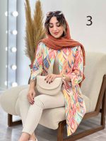 مانتو طرح دار سلنا کد 5177 - تصویر 6