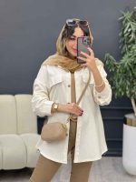 مانتو بغل زیپ جیب نما کد 5339 - تصویر 11