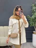 مانتو بغل زیپ جیب نما کد 5339 - تصویر 19