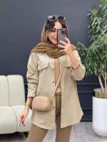 مانتو بغل زیپ جیب نما کد 5339 - تصویر 21