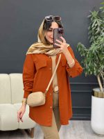 مانتو بغل زیپ جیب نما کد 5339 - تصویر 25