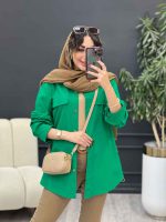 مانتو بغل زیپ جیب نما کد 5339 - تصویر 7