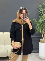 مانتو بغل زیپ جیب نما کد 5339 - تصویر 24