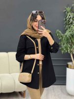 مانتو بغل زیپ جیب نما کد 5339 - تصویر 8
