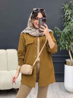 مانتو بغل زیپ جیب نما کد 5339 - تصویر 20