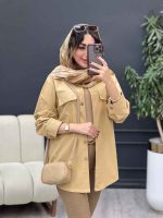 مانتو بغل زیپ جیب نما کد 5339 - تصویر 16