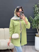مانتو بغل زیپ جیب نما کد 5339 - تصویر 26
