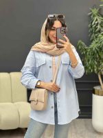 مانتو بغل زیپ جیب نما کد 5339 - تصویر 27
