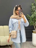 مانتو بغل زیپ جیب نما کد 5339 - تصویر 6