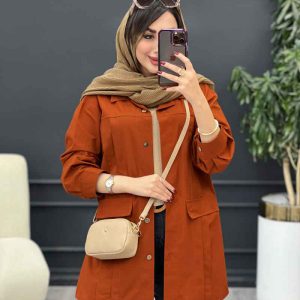 مانتو جلو پیله جیب نما کد 5340