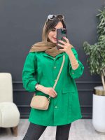 مانتو جلو پیله جیب نما کد 5340 - تصویر 12