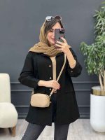 مانتو جلو پیله جیب نما کد 5340 - تصویر 5