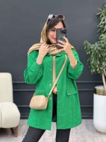 مانتو جلو پیله جیب نما کد 5340 - تصویر 17