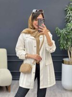 مانتو جلو پیله جیب نما کد 5340 - تصویر 7