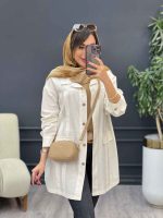 مانتو جلو پیله جیب نما کد 5340 - تصویر 14