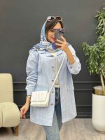 مانتو جلو پیله جیب نما کد 5340 - تصویر 24