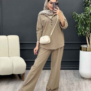 ست مانتو و شلوار سه دکمه آلیس کد 5341