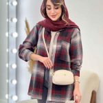 مانتو چهارخونه بغل سه دکمه مهرسا کد 5346