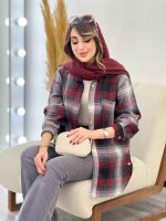 مانتو چهارخونه بغل سه دکمه مهرسا کد 5346 - تصویر 9