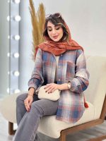 مانتو چهارخونه بغل سه دکمه مهرسا کد 5346 - تصویر 6