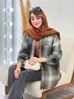 مانتو چهارخونه بغل سه دکمه مهرسا کد 5346 - تصویر 16