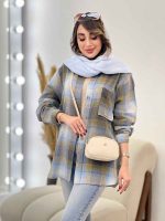 مانتو چهارخونه بغل سه دکمه مهرسا کد 5346 - تصویر 8