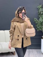 مانتو کتی چهار دکمه آوینا کد 5342 - تصویر 6