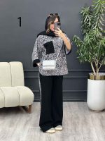ست مانتو و شلوار تک جیب طرح دار کد 5343 - تصویر 22