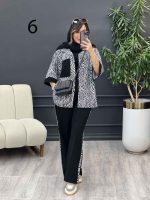 ست مانتو و شلوار تک جیب طرح دار کد 5343 - تصویر 14