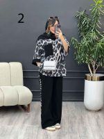 ست مانتو و شلوار تک جیب طرح دار کد 5343 - تصویر 27