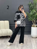 ست مانتو و شلوار تک جیب طرح دار کد 5343 - تصویر 12