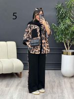 ست مانتو و شلوار تک جیب طرح دار کد 5343 - تصویر 8