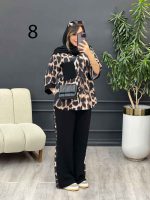 ست مانتو و شلوار تک جیب طرح دار کد 5343 - تصویر 15