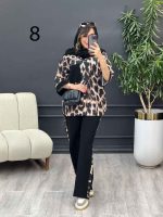 ست مانتو و شلوار تک جیب طرح دار کد 5343 - تصویر 4