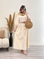 پیراهن جلو دکمه دو جیب کد 5351 - تصویر 10