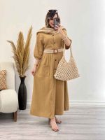 پیراهن جلو دکمه دو جیب کد 5351 - تصویر 2