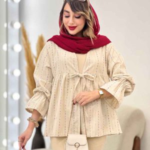 مانتو لینن نچرال آستین چین کد 5359