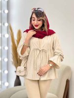 مانتو لینن نچرال آستین چین کد 5359 - تصویر 7