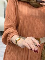 پیراهن بلند برش دار دو جیب کد 5357 - تصویر 17