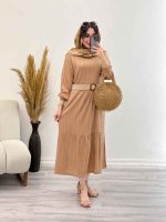 پیراهن بلند برش دار دو جیب کد 5357 - تصویر 21