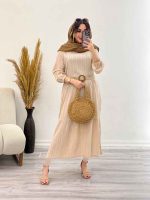 پیراهن بلند برش دار دو جیب کد 5357 - تصویر 11