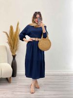 پیراهن بلند برش دار دو جیب کد 5357 - تصویر 10