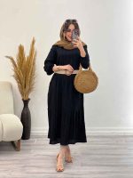 پیراهن بلند برش دار دو جیب کد 5357 - تصویر 20