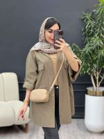 مانتو پانچ جیب پاکتی شیوا کد 5366 - تصویر 12
