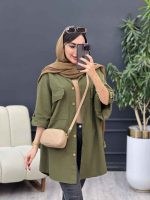 مانتو پانچ جیب پاکتی شیوا کد 5366 - تصویر 11