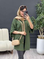 مانتو پانچ جیب پاکتی شیوا کد 5366 - تصویر 10